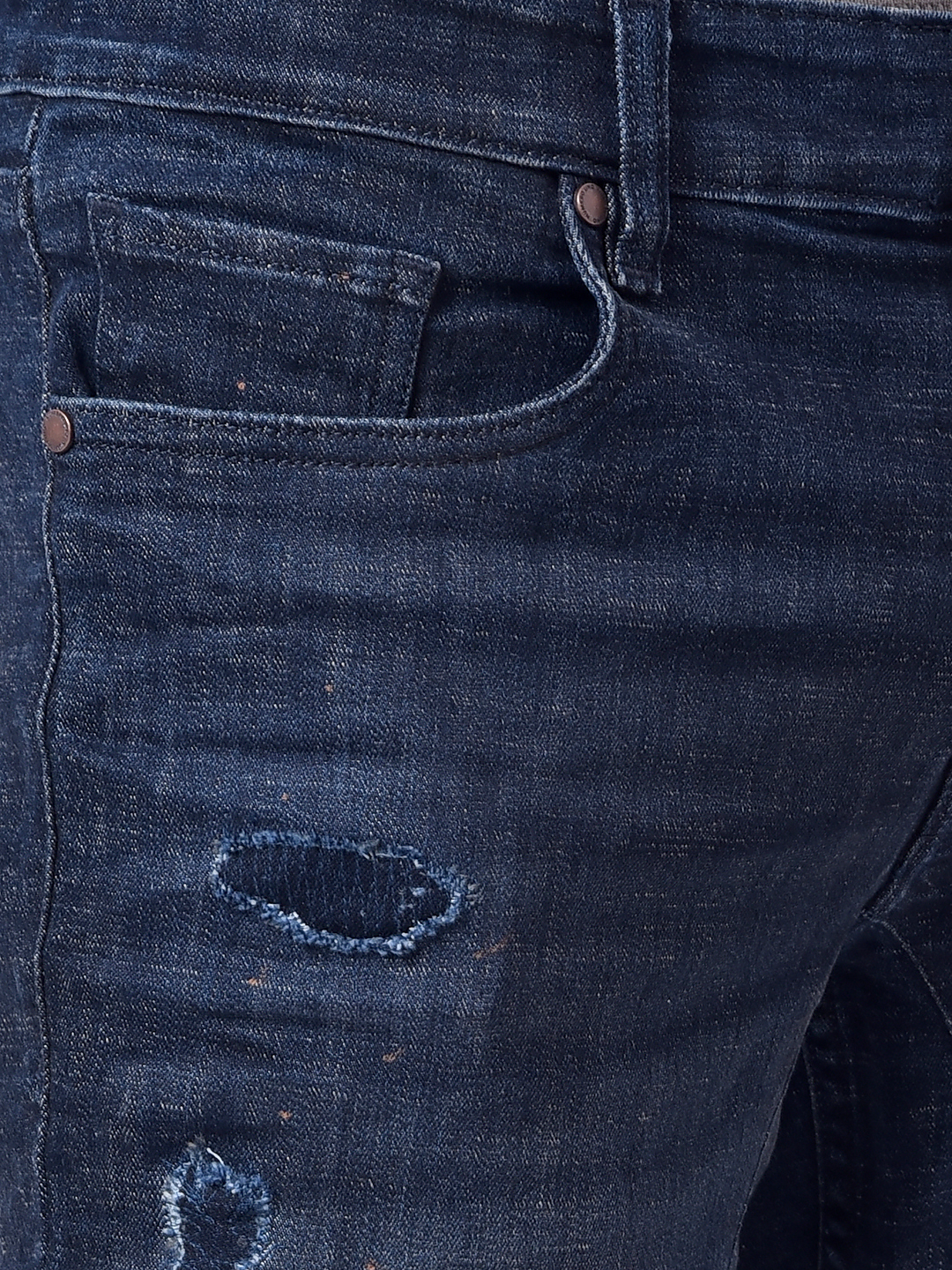 Numero Uno Men Dark Blue Skinny Fit Low Rise Sustainable Jeans